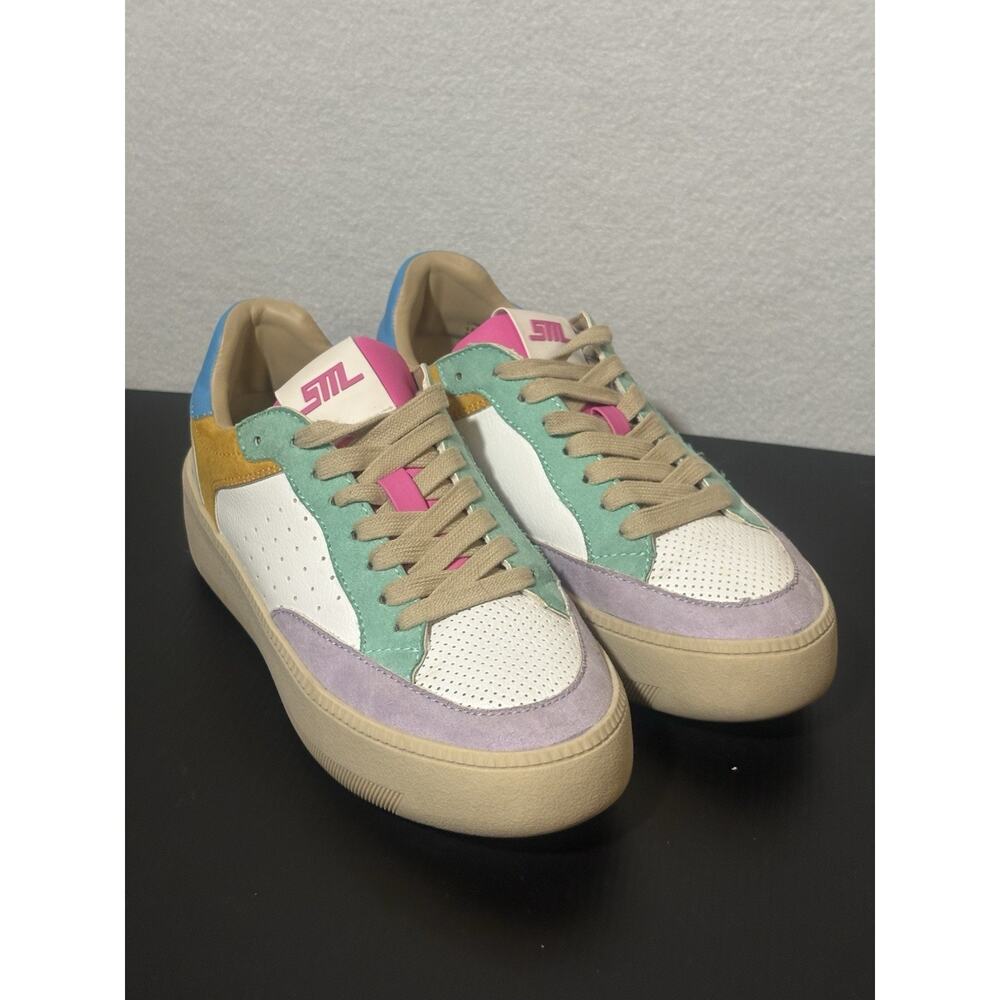 Steve Madden Lynnox Colorblock Wht Size 6.5M